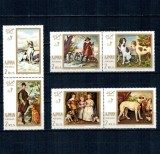 Ajman 1968 - C&acirc;ini de v&acirc;nătoare in picturi, arta, serie neuzata