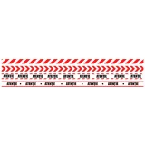 Sticker Podea - Banda de Marcare - 94x5 cm - Set 5 BUC - Rosu, Alb