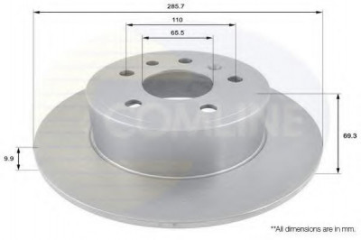 Disc frana SAAB 9-5 (YS3E) (1997 - 2009) COMLINE ADC1122 foto