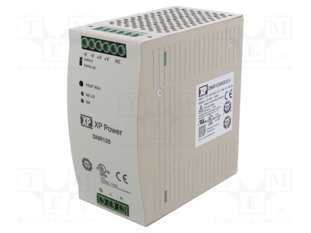 Alimentator pulsatoriu XP POWER 120W 12VDC 10A pentru şină DIN