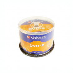 DVD-R Verbatim, 4.7 GB, 16x, 50 bucati/bulk, in cake box foto