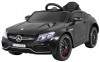 Masinuta Electrica Mercedes C63 AMG Neagra, 12V, Scaun Piele, Roti EVA, Muzica, Telecomanda, Lumini LED, Ramiz