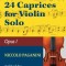 Paganini: 24 Caprices, Op. 1 - Violin solo