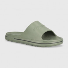 Pepe Jeans papuci Beach Slide barbati, culoarea verde, BEACH SLIDE M