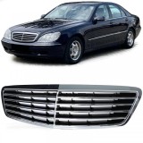 Grila radiator negru cromat potrivita pentru Mercedes S-Class W220 pre-facelift 98-02 Performance AutoTuning