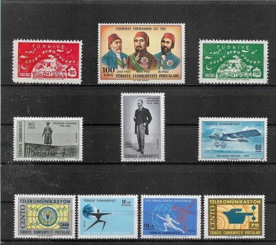 C5882 - Turcia - lot timbre nestampilate MNH foto