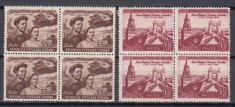 ROMANIA 1953 LP 354 PRIETENIA ROMANO-SOVIETICA SERIA IN BLOC DE 4 TIMBRE STARE MNH foto