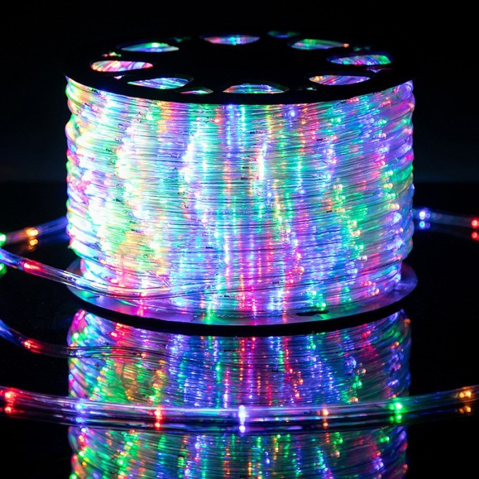 Instalatie craciun, 100 m, 2400 led-uri, furtun luminos, multicolor, transformator, 8 jocuri de lumini, sectionabila, 220 v, flippy