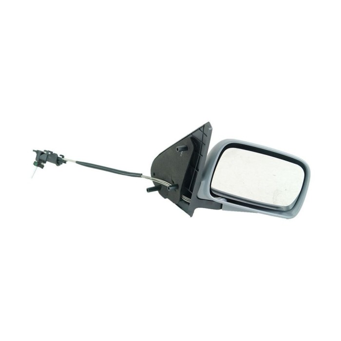 Oglinda exterioara VW Polo (6N) Hatchback 10.1994-08.1999 Partea Dreapta Crom Convex Manuala Prin Cablu Fara Incalzire 6N1857522, carcasa grunduita