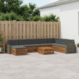 Cumpara ieftin Set de canapele de exterior 9 buc. 7-Locuri Natural si Antracit