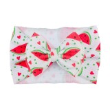 Bentita lata cu funda si imprimeu - Model 2 (Marime Disponibila: 6-12 luni