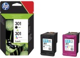 Combo-Pack Original HP Black/Color nr.301 pentru Deskjet 1000|1050|1510|2000|2050|2054|3000|3050|3054|OfficeJet 4630 "N9J72AE"