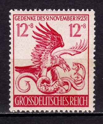 ✅ (S41) Germania Reich 1944 &amp;quot; Aniversarea puciului lui Hitler - 9 noiembrie 1923 &amp;quot; ,serie Mi. 906 , MNH foto