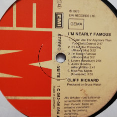 Cliff Richard – I’m Nearly Famous (1976/EMI/RFG) - Vinil/Vinyl/