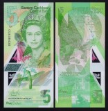 INSULELE CARAIBE █ bancnota █ 5 Dollars █ 2021 █ P56 █ POLYMER █ UNC necirculata