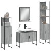 Gossi set dulapuri de baie, 4 piese, gri sonoma, lemn prelucrat
