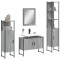 vidaXL Set dulapuri de baie, 4 piese, gri sonoma, lemn prelucrat 3214362