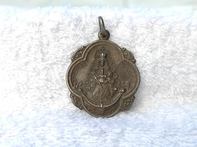 MEDALION argint SPANIA SENORA del ROCIO splendid OPULENT de efect UNICAT vechi foto