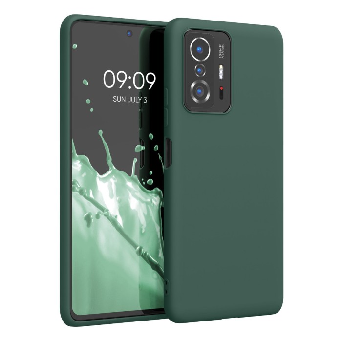 Husa kwmobile pentru Xiaomi 11/11T, Silicon, Verde, 56245.166