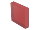 Lentilă pentru buton roșie, plastic, serie 04, 24,4x24,4 mm