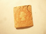Timbru Chile 1853 prima emisiune - Cap Columb , 5c stampila de mana ,wz 5