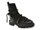 Ghete EPICA negre, 684R30, din material textil