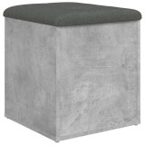 Banca de depozitare, gri beton, 42x42x45 cm, lemn prelucrat