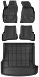 Set Covorase Auto Cauciuc Negro Volkswagen Passat B5 1996-2005 Combi Pro Line Tip Tavita 3D 3D425514 + Tavita Portbagaj Negro Volkswagen Passat B5 199