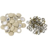Kit 30 capse Ventoo&reg;, pentru reparatia plafonului auto, instructiuni incluse, compatibil Audi, Opel, BMW, VW, Bej