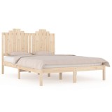 Cumpara ieftin Cadru de pat dublu, 135x190 cm, lemn masiv de pin