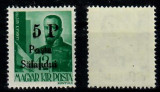 Ardealul de Nord 1945 Posta Salajului timbru 5P pe 12f reprint matrita originala, Nestampilat