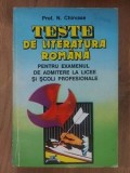 Teste de literatura romana- N. Chirvase