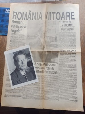 ROMANIA VIITOARE , REGELE MIHAI* 24 SEPT.1990 * ZIAR PROPAGANDA ! foto