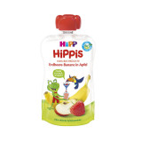 Piure din mar, capsuni si banana HiPPiS, +12 luni, 100 g, Hipp