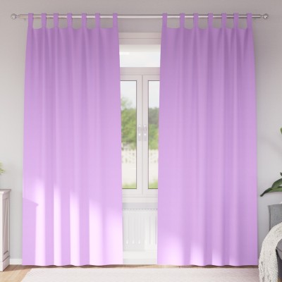 vidaXL Perdele opace cu perdele 2 pcs Violet 225 x 140 cm Poliester foto
