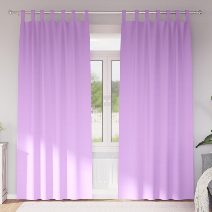 vidaXL Perdele opace cu perdele 2 pcs Violet 225 x 140 cm Poliester