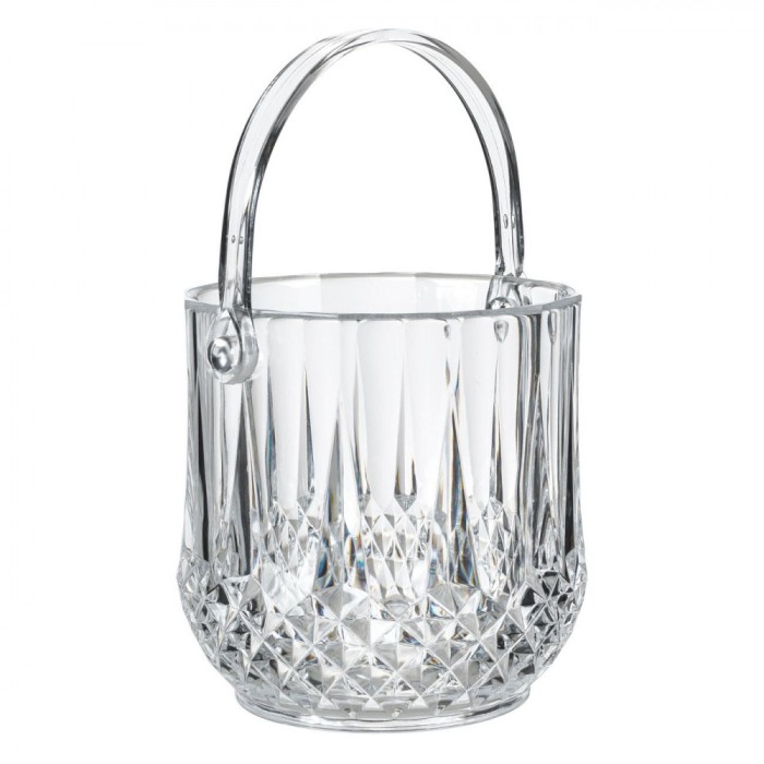 Recipient Cuburi Gheață, Model Diamond, Plastic Transparent, Diametru 12.5x12 cm, Capacitate 1.1 L