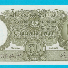 Argentina 50 Pesos 1969 'El Paso de los Andes' UNC serie: 49.062.582 D