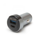 Adaptor bricheta auto bricheta - USB type C / PD +USB cu Incarcare rapida QC3.0 18W delight 55025