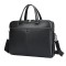 Geanta laptop 17&rsquo;, BUSY LDY&amp;GTM&reg; Buckingham, piele naturala, servieta unisex, suport prindere troler, compartiment tableta, neagra