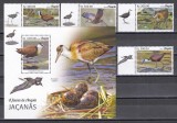 Angola 2019 - Păsări - Actophilornis africanus, Serie cu Tapsuri + Colita, MNH