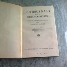 METAMORPHOSES - P. OVIDIUS NASO VOL.II (CARTE IN LIMBA LATINA)