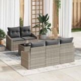 VidaXL Set de canapele pentru grădină 6 pcs Gri deschis și gri &icirc;nchis 3355271