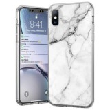 Husa Wozinsky Marble TPU iPhone XS / iPhone X, Alb