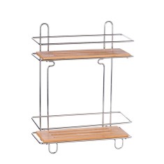 Raft suspendabil 2 polite metal bambus 25 x 11 x 38,5 cm