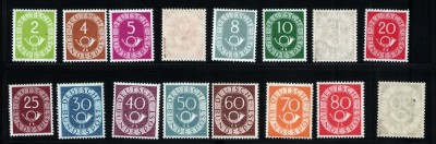 Germania Michel 123-135 &amp;quot;Posthorn&amp;quot; MNH ** cu autentificari Schlegel BPP foto