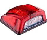 Lampa LED Numar si Pozitie/Frana 24V, 135mm, Auto/Camion, Rosu Semitransparent, Distanta suruburi 72mm