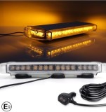 40 LED 55cm Lumina de Stroboscopica Lampa Girofar Avertizare Galben 12V 24V 56W 10 moduri intermitent