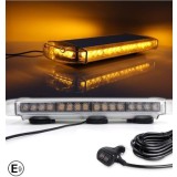 40 LED 55cm Lumina de Stroboscopica Lampa Girofar Avertizare Galben 12V 24V 56W 10 moduri intermitent