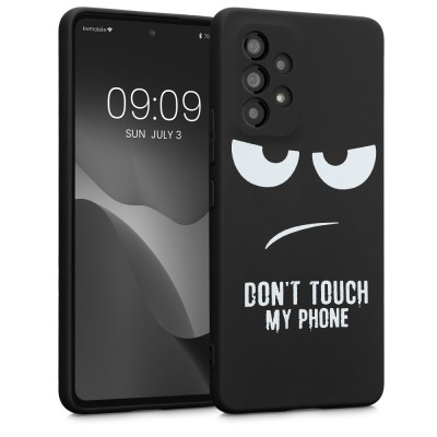 Husa Kwmobile pentru Samsung Galaxy A53 5G, Silicon, Negru/Alb, 58241.02 foto